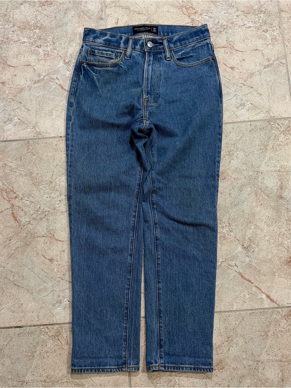 A&F denim with the popular straight-leg silhouette